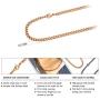 555Jewelry Curve Curb Solid Link Durable Stainless Steel Metal Chain Necklace