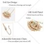 MLENS 18K Gold Plated Zirconia Evil Eye Necklace Dainty Chain Adjustable Pendant Necklaces for Women Jewelry Gift