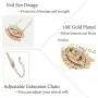 MLENS 18K Gold Plated Zirconia Evil Eye Necklace Dainty Chain Adjustable Pendant Necklaces for Women Jewelry Gift MLENS 18K Gold Plated Zirconia Evil Eye Necklace Dainty Chain Adjustable Pendant Necklaces for Women Jewelry Gift