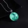 RINHOO Magical Fairy Glow in The Dark Moon Bead Chain Pendant Necklace White Gold Plated RINHOO Magical Fairy Glow in The Dark Moon Bead Chain Pendant Necklace White Gold Plated