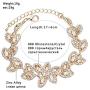 mecresh Flower Teardrop Earring and Bracelets Silver/Gold/Champagne Bridal Jewelry Sets for Women