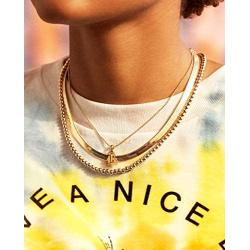Gold Choker Necklace for Women Paperclip Chain Necklace Gold Beaded Necklace Set for Unisex