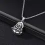 BBBGEM Men Women Buddha Necklace Yogi Meditation Jewelry, Steel Siddhattha Gotama Head & Praying Hand Pendant Necklace,Buddhism Buddhist Amulet Necklace, Pilgrimage Gift (Gift Box Included) BBBGEM Men Women Buddha Necklace Yogi Meditation Jewelry, Steel Siddhattha Gotama Head & Praying Hand Pendant Necklace,Buddhism Buddhist Amulet Necklace, Pilgrimage Gift (Gift Box Included)