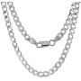 Pori Jewelers Solid 925 Sterling Silver Cuban Chain Necklace - Made in Italy - 2.8mm - 12mm