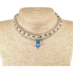BlueRica Braided Hemp Cord Choker Necklace with Puka Shells and Flip Flop Pendant