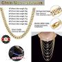 ChainsHouse Cuban Chain Necklace for Men Women Two-Tone Jewelry 6mm-10mm Wide 18K Gold Plated Curb Link Chain (18'',20'',22'',24'',26'',28'',30''), Send Gift Box