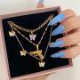 Bynouck 20PCS Pendant Necklace Set Layered Choker Necklace Gold Silver Multiple Necklaces Pack for Women Girls