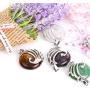 Nobranded Peacock Crystal Pendant Necklace Chakra Healing Womens Pendant Meditation Aura Stone Jewelry Lucky Blessing Gift