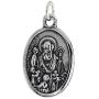 Sterling Silver St Nicholas Medal Necklace Oval 1.8mm Chain