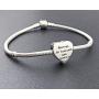 Heart Charm Fit Charms Bracelet Christian Bible Verse Charm Prayer Faith Religious Jewelry Gifts for Women Girls