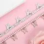 PY Bling Butterfly Necklace Choker Tennis Chain 4mm Rose Gold/White Gold Plated Bling Iced Out CZ Jewelry Gift for Women Teen Girls