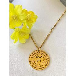 Uncle Seal Softball Necklace for Girls - Father to Daughter Pendant Gift Jewelry - Gold Laser Engraved Charm from Dad