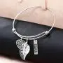 Uloveido Mustard Seed Faith Tree Bangle Bracelet, Stainless Steel, with Glass Charm Bottle Case Y757 Uloveido Mustard Seed Faith Tree Bangle Bracelet, Stainless Steel, with Glass Charm Bottle Case Y757