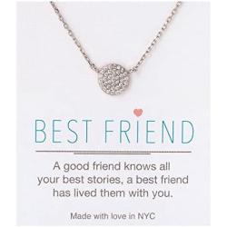 A+O Friendship Necklace - CZ Pave Necklace in Gold, Rose Gold, Sterling Silver