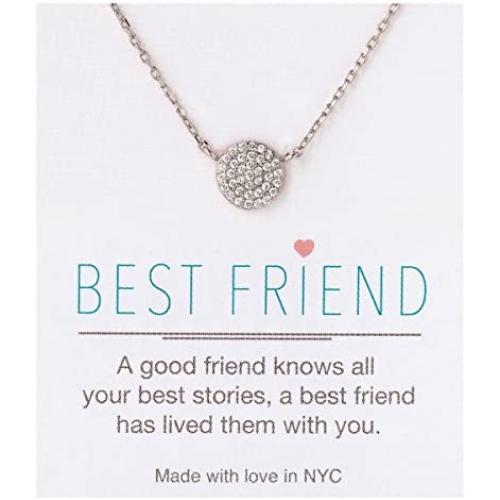 A+O Friendship Necklace - CZ Pave Necklace in Gold, Rose Gold, Sterling Silver