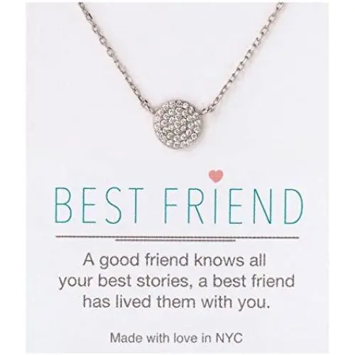 A+O Friendship Necklace - CZ Pave Necklace in Gold, Rose Gold, Sterling Silver A+O Friendship Necklace - CZ Pave Necklace in Gold, Rose Gold, Sterling Silver