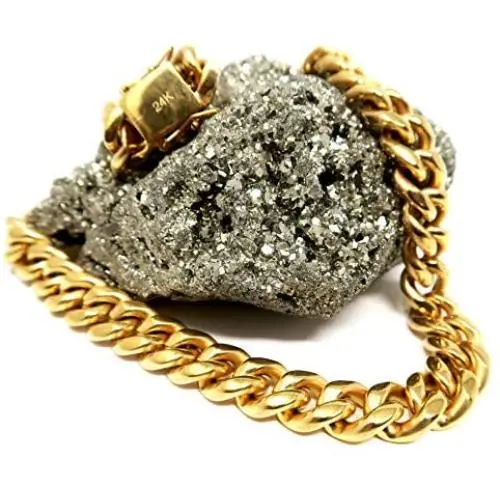 Cuban Link 14k Gold Plated Miami Cuban Chain 14MM, Real Solid Stainless Steel Fashion Gold Jewelry Cuban Link 14k Gold Plated Miami Cuban Chain 14MM, Real Solid Stainless Steel Fashion Gold Jewelry