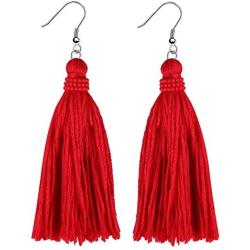 KELITCH Womens Drop Dangle Earrings Tassel Dangle Earrings for Women Thread Tiered Tassel Dangle Statement Summer Beach Layered