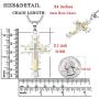 YL Cross Necklace for Men Stainless Steel Crucifix Pendant Rolo Chain Jewelry