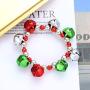 3pcs Christmas Jingle Bell Bracelets Xmas Multi Color Stretch Beaded Charm Bracelet Gift Jewelry Christmas Stocking Stuffers Holiday Party Favors For Women Girls Kids