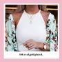 GD GOOD.designs - Golden letter necklace for women with round pendant (40 + 5cm) initial jewelry for ladies