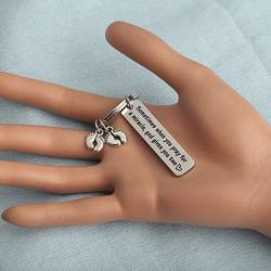 AKTAP Mom of Twins Gift Sometimes When You Pray for a Miracle god Gives You Two Twin Mom/Dad Keychain Gift Twin Mom Jewelry Gifts for Mothers Day