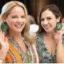 Dark Green Tropical Sequin Palm Leaves Dangle Earrings for Women Sparkle Leaf Drop Earring Statement Jewelry Hawaii Destination Wedding