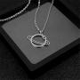 Planet Necklace for Men Women Silver Stainless Steel Hippie Hip Hop Kpop Punk Planet Pendant Necklace Birthday for Teens Eboys Egirls Best Friend Bro