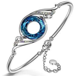 Kate Lynn Mothers Day Gifts for Women, Nirvana of Phoenix Bangle Bracelets Crystals from Austria Jewelry for Mom Grandma Wife Friend Female with an Elegant Jewelry Box, Soft Cloth