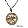 Viking Fenrir Wolf Slavic Sun Wheel Talisman Protection Necklace Viking Fenrir Wolf Slavic Sun Wheel Talisman Protection Necklace