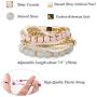 LOYALLOOK 6 Sets Bohemian Stackable Bead Bracelets for Women Stretch Bangles Bohemian Style Stretch Multilayered Bracelet Set