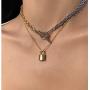 ACC PLANET Gold Lock Necklaces for Women Cute Padlock Necklaces Chain Necklaces with Lock Pendant Lock and Key Jewelry Mothers Gift