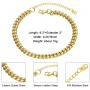 EPIRORA Ankle Bracelets for Women & Teen Girls, Adjustable Dainty Layered Butterfly Anklet White Gold Plated Stainless Steel Summer Beach Foot Jewelry