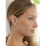 Mariell AA Recovery Symbol Cubic Zirconia Earrings Celebrate Alcoholics Anonymous Sobriety