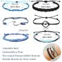LOYALLOOK 20PCS Beach Wrap Vsco Bracelets Ocean Wave Strand Bracelets Waterproof Handmade Friendship Bracelets Braided Rope Bohemian Anklet Bracelet Adjustable