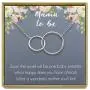 IDLAN Mom to Be Gift Pregnancy Gift New Mom Gift Expectant Mother Necklace 2 Interlocking Infinity Circles Necklace IDLAN Mom to Be Gift Pregnancy Gift New Mom Gift Expectant Mother Necklace 2 Interlocking Infinity Circles Necklace