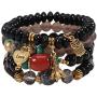 Twinfree 8 Pcs Bohemian Bracelets for Women Boho Multilayer Tassel Bracelet Set Statement Charm Bangle
