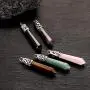 KWHY Healing Crystal Necklace for Women Men Hexagonal Natural Quartz Stone Pendant Gemstones Jewelry Pendulum Crystal Divination with Two Different Chains KWHY Healing Crystal Necklace for Women Men Hexagonal Natural Quartz Stone Pendant Gemstones Jewelry Pendulum Crystal Divination with Two Different Chains