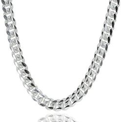 Sterling Silver 4.5mm Miami Cuban Curb Link Chain Necklace for Men Women