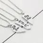 MayLove 3 psc Big Sis Lil Sis Mom Split Broken Heart Necklace Puzzle Family Pendant Chain Jewelry Set MayLove 3 psc Big Sis Lil Sis Mom Split Broken Heart Necklace Puzzle Family Pendant Chain Jewelry Set