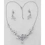 Faship Gorgeous CZ Crystal Floral Necklace Earrings Set Faship Gorgeous CZ Crystal Floral Necklace Earrings Set