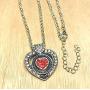 Mini Petite Open Heart clear Rhinestone Pendant Charm Necklace 18 inch and Hold One 12mm Mini Snap My Prime Gifts