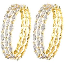 YouBella Ethnic Bollywood Gold Plated Traditional Indian American Diamond Bangles Jewellery for Women and Girls