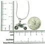 Dirt Bike Necklace, 20'' Stainless Chain with 3D Dirtbike Charm, Antique Silver Zinc Alloy Pendant on 304 Stainless Steel Snake Chain Dirt Bike Necklace, 20'' Stainless Chain with 3D Dirtbike Charm, Antique Silver Zinc Alloy Pendant on 304 Stainless Steel Snake Chain