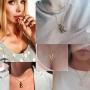 Fashion Initial Letter Pendant Necklace Stainless Steel Gold Color Mens Womens Custom Capital Letter Name Necklace Personalized Jewelry Gift
