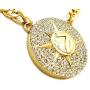 GWOOD 5 Percenter 7 Star Gold Color Pendant with 18 Inch Cuban Necklace