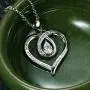 FVELOVE Infinity Heart Pendant Necklace for Women I Love You to The Moon and Back