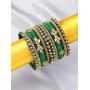 Aheli Royal Design Silk Thread Bangle Set Saree Matching Chuda Indian Traditional Wedding Fashion Jewelry for Women