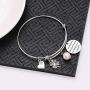TzrNhm Blossom Long Distance Friendship Gifts for Her Friends are Always Close at Heart Bangle Keychain