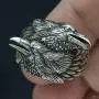 Raven Ring for Men, Norse Viking Raven Ring, Celtic Odin Raven Totem Amulet Ring, Vintage Crow Couple Ring, Punk Animal Bird Jewelry Gift for Men Boys Raven Ring for Men, Norse Viking Raven Ring, Celtic Odin Raven Totem Amulet Ring, Vintage Crow Couple Ring, Punk Animal Bird Jewelry Gift for Men Boys